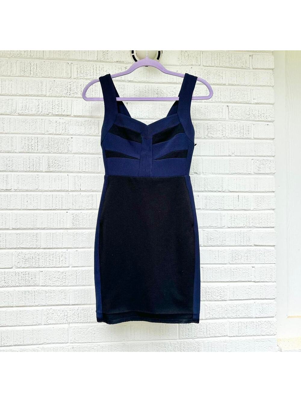 BCBGeneration Bodycon Bandage Black Navy Mini Dress
